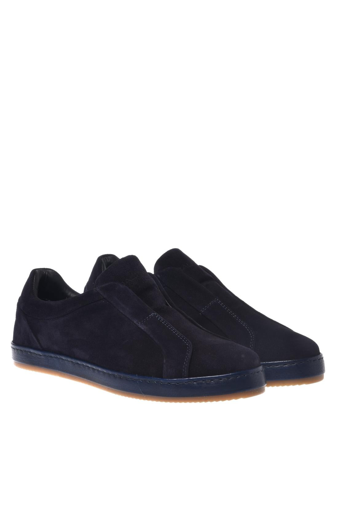 Baldinini-Blue suede leather trainers-Sneaker-Black-Deal-Outlet-by-ARCHIVIST