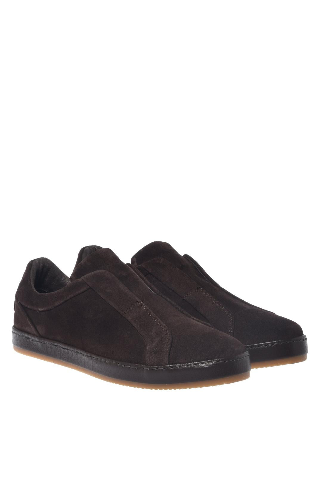 Baldinini-Dark brown suede leather sneakers﻿-Sneaker-Black-Deal-Outlet-by-ARCHIVIST