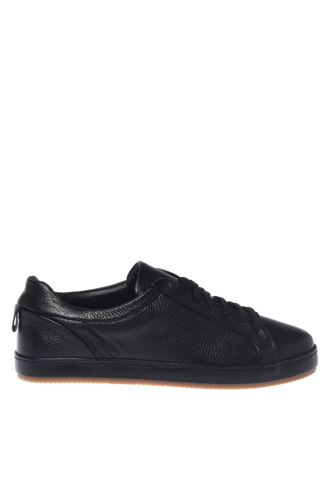 Baldinini-Trainers in black tumbled leather-Sneaker-Black-Deal-Outlet-by-ARCHIVIST