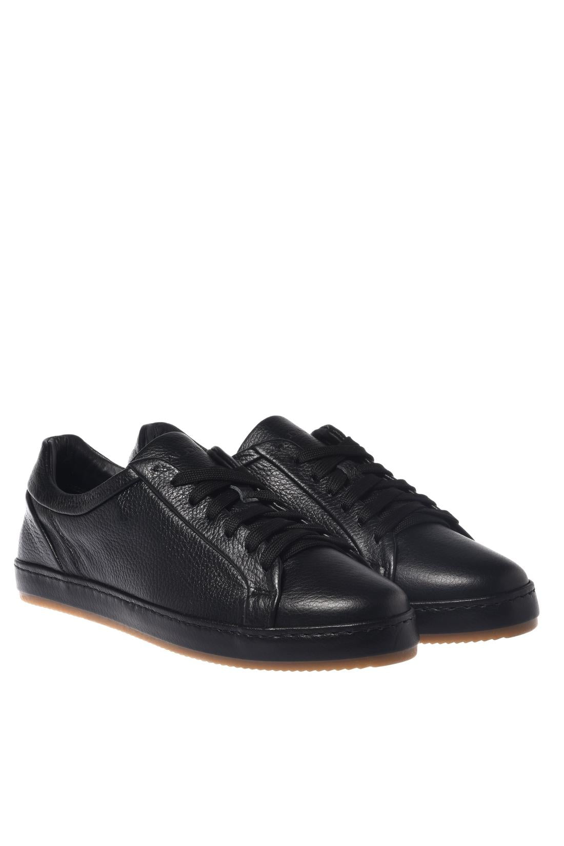 Baldinini-Trainers in black tumbled leather-Sneaker-Black-Deal-Outlet-by-ARCHIVIST