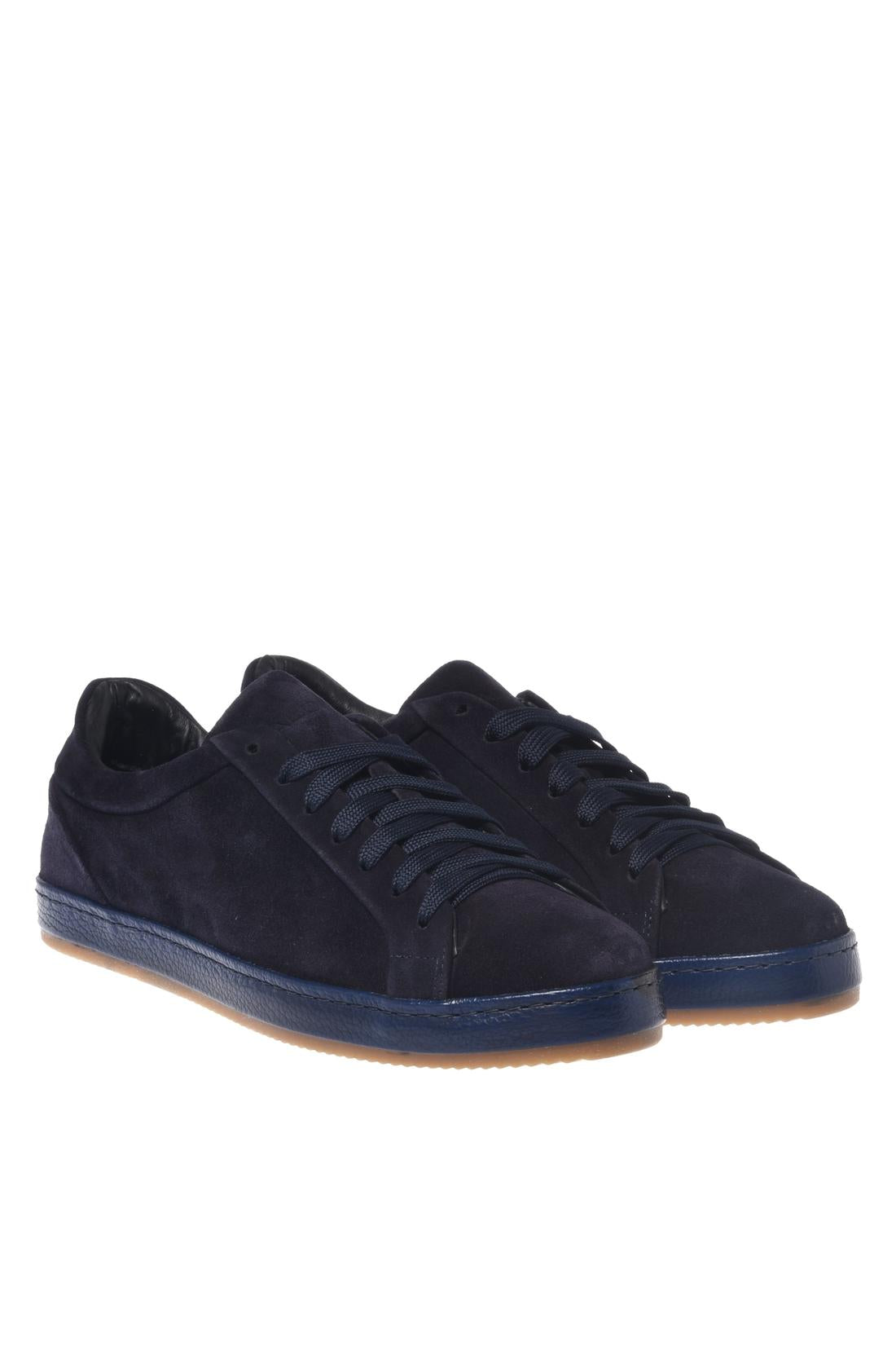 Baldinini-Blue suede leather trainers-Sneaker-Black-Deal-Outlet-by-ARCHIVIST
