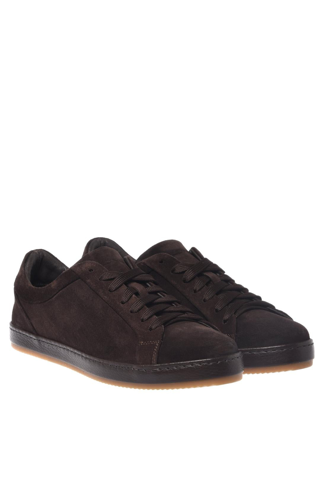 Baldinini-Dark brown suede leather sneakers﻿-Sneaker-Black-Deal-Outlet-by-ARCHIVIST
