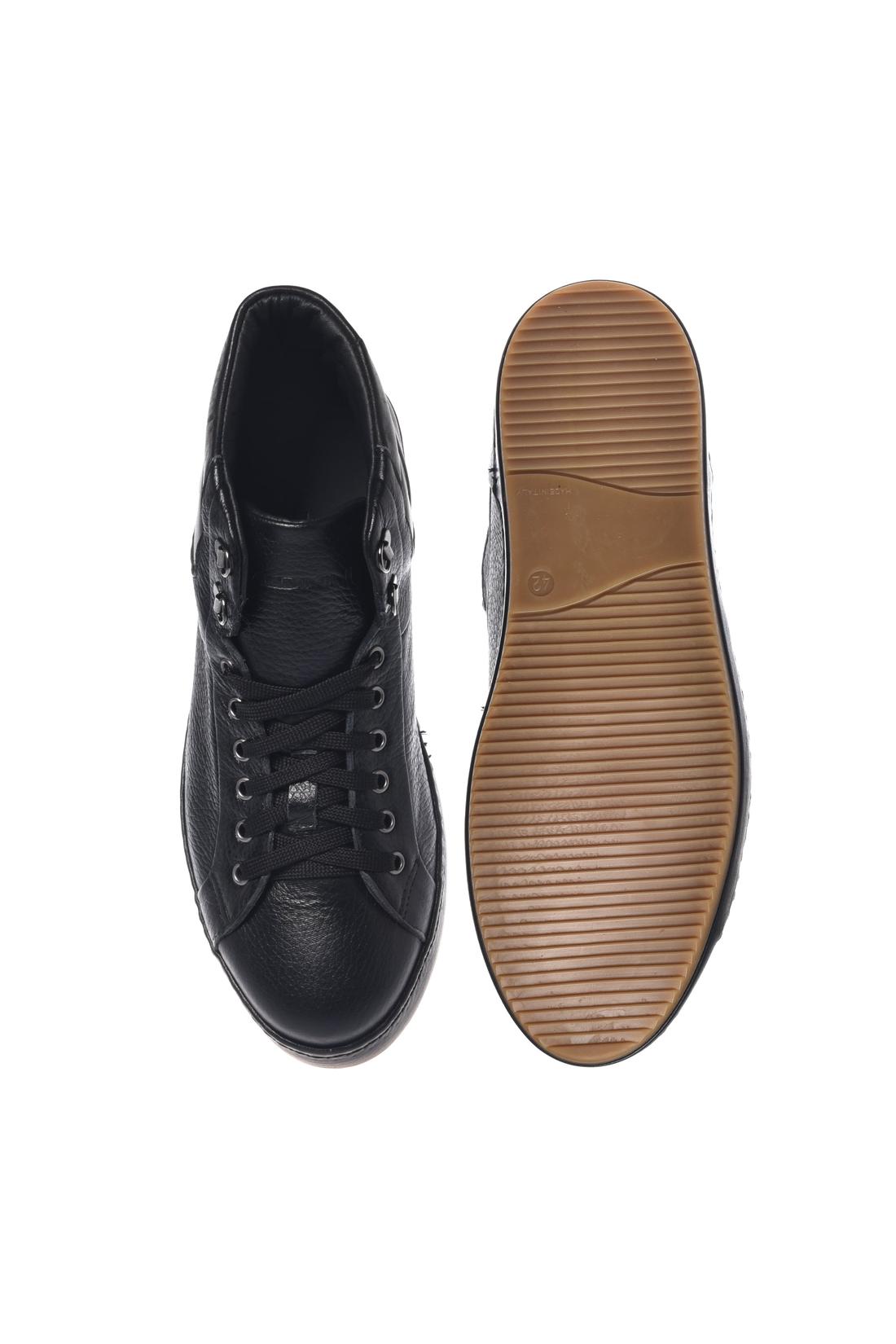 Baldinini-Sneaker in black nappa leather and black grained leather-Sneaker-Black-Deal-Outlet-by-ARCHIVIST