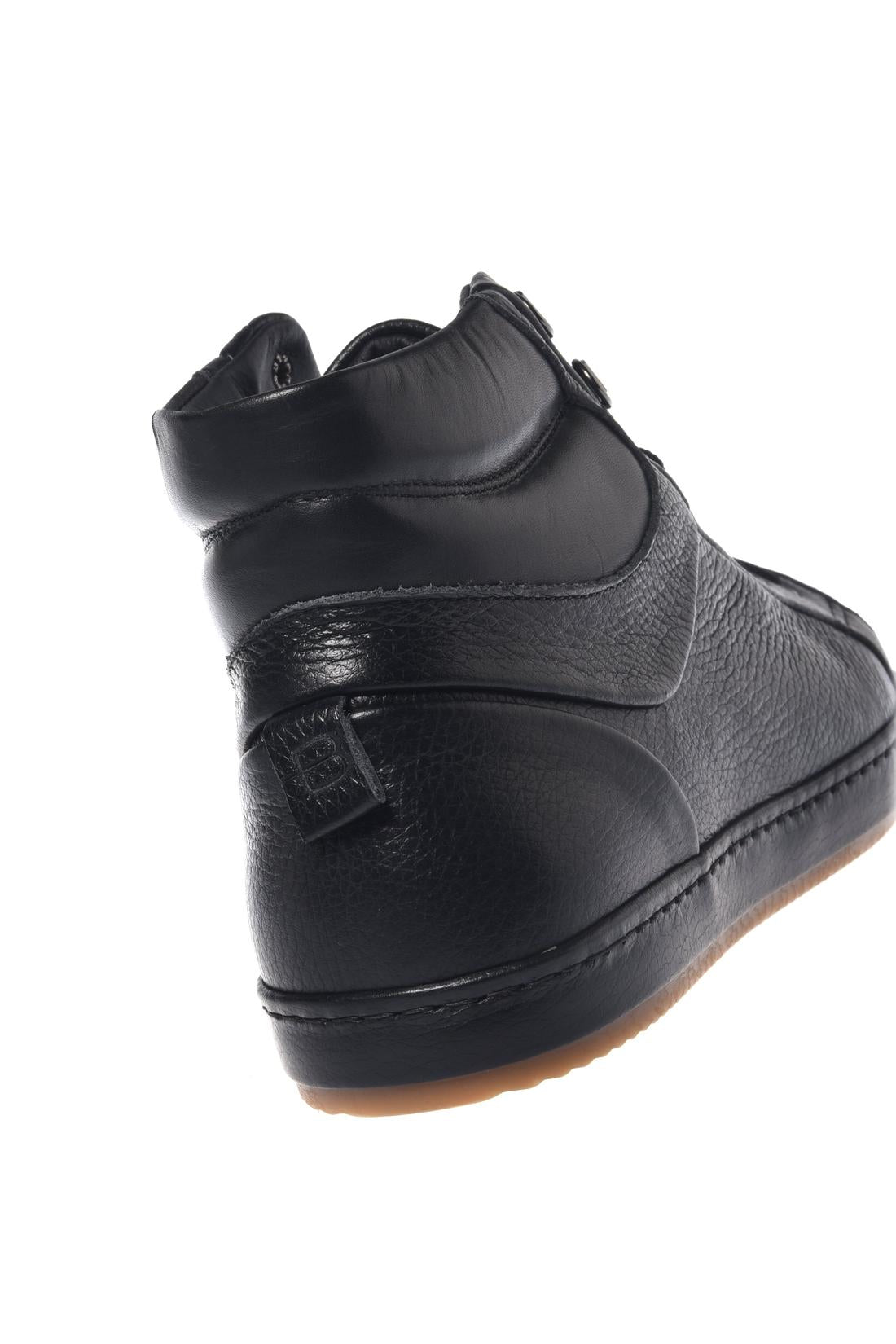 Baldinini-Sneaker in black nappa leather and black grained leather-Sneaker-Black-Deal-Outlet-by-ARCHIVIST