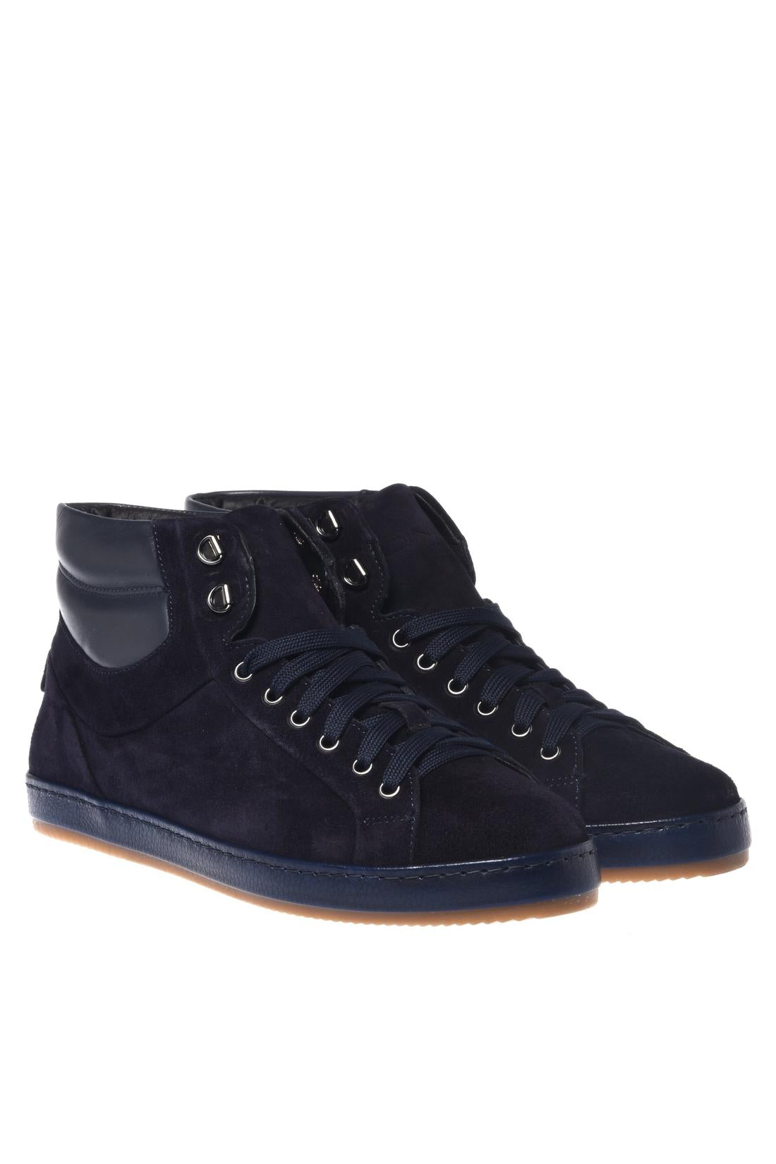 Baldinini-Sneaker in blue suede and blue nappa leather-Sneaker-Black-Deal-Outlet-by-ARCHIVIST