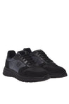Baldinini-Black suede leather and grey nylon sneakers-Sneaker-Black-Deal-Outlet-by-ARCHIVIST