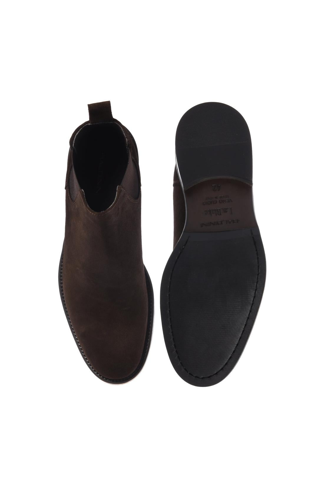 Baldinini-Dark brown suede leather ankle boots-Stiefel & Stiefeletten-Black-Deal-Outlet-by-ARCHIVIST