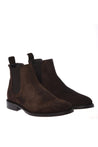Baldinini-Dark brown suede leather ankle boots-Stiefel & Stiefeletten-Black-Deal-Outlet-by-ARCHIVIST