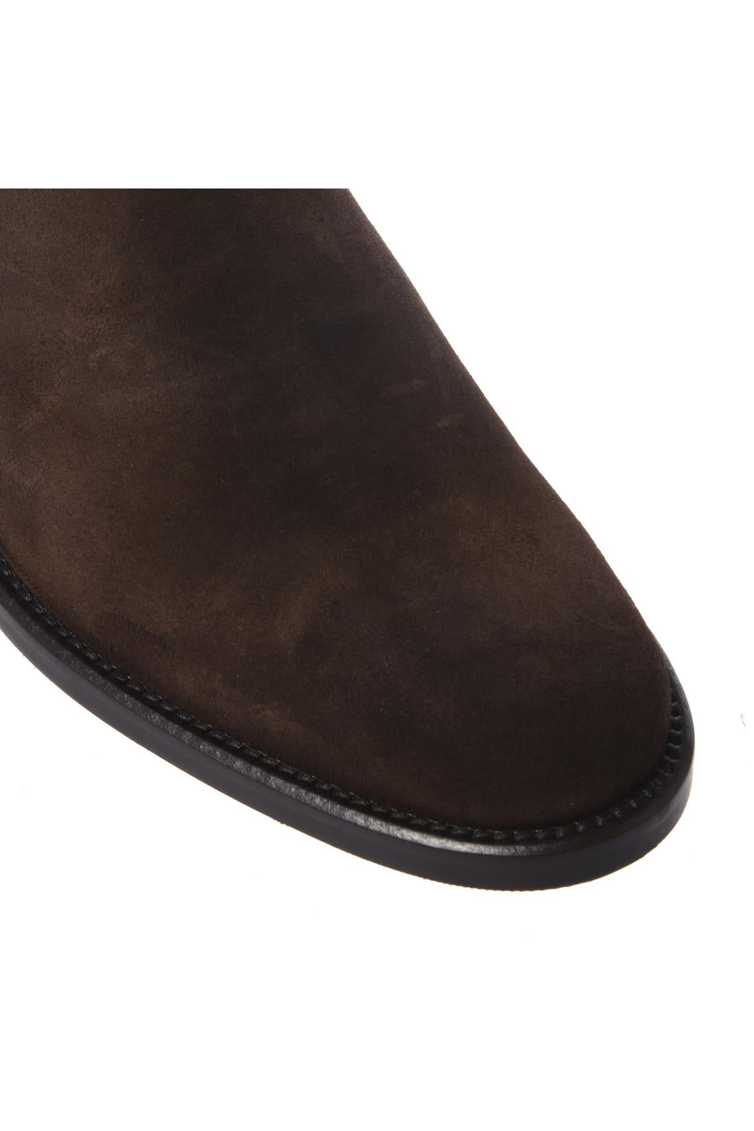 Baldinini-Dark brown suede leather ankle boots-Stiefel & Stiefeletten-Black-Deal-Outlet-by-ARCHIVIST