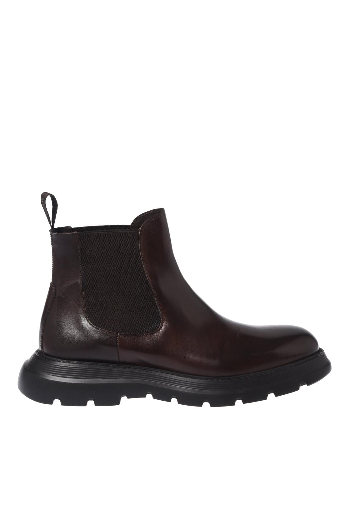 Baldinini-Washed-out dark brown ankle boots-Stiefel & Stiefeletten-Black-Deal-Outlet-by-ARCHIVIST