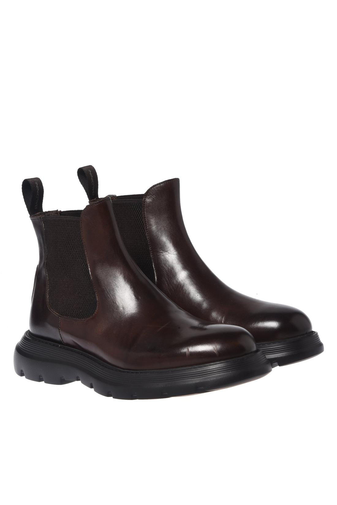 Baldinini-Washed-out dark brown ankle boots-Stiefel & Stiefeletten-Black-Deal-Outlet-by-ARCHIVIST