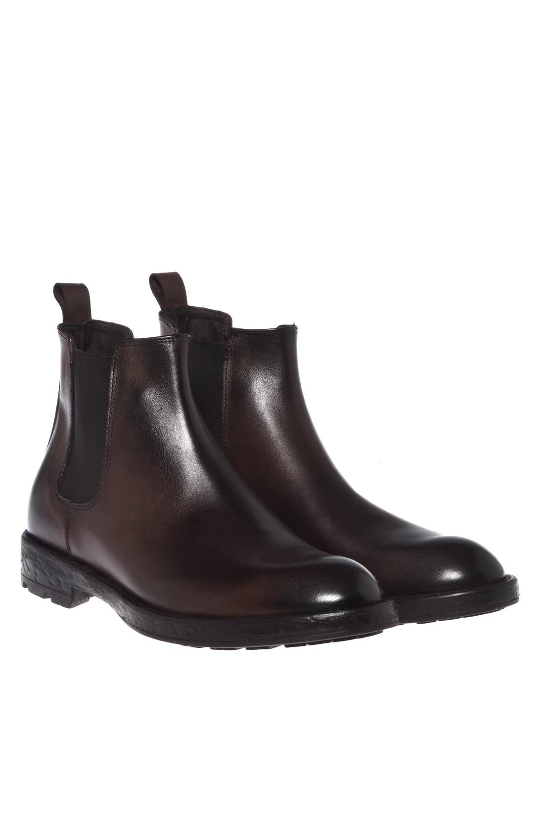 Baldinini-Black antiqued leather ankle boots-Stiefel & Stiefeletten-Black-Deal-Outlet-by-ARCHIVIST