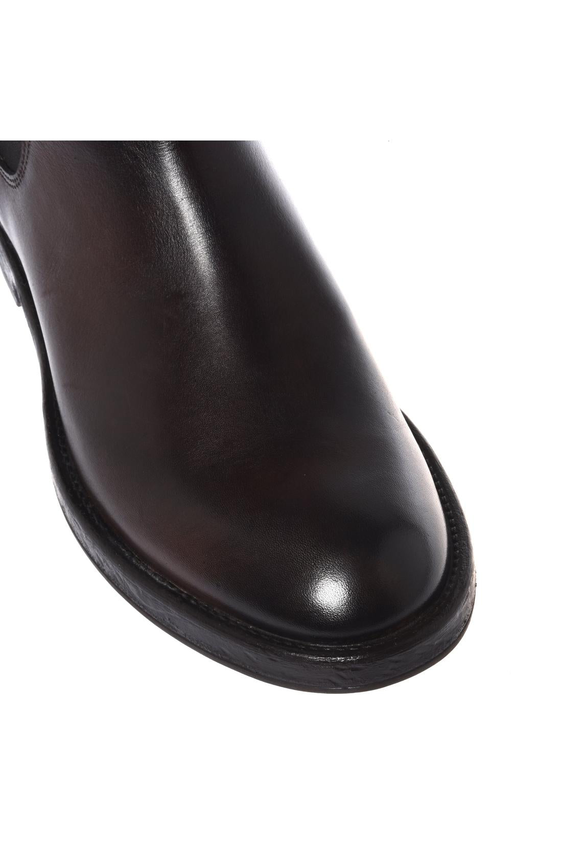 Baldinini-Black antiqued leather ankle boots-Stiefel & Stiefeletten-Black-Deal-Outlet-by-ARCHIVIST