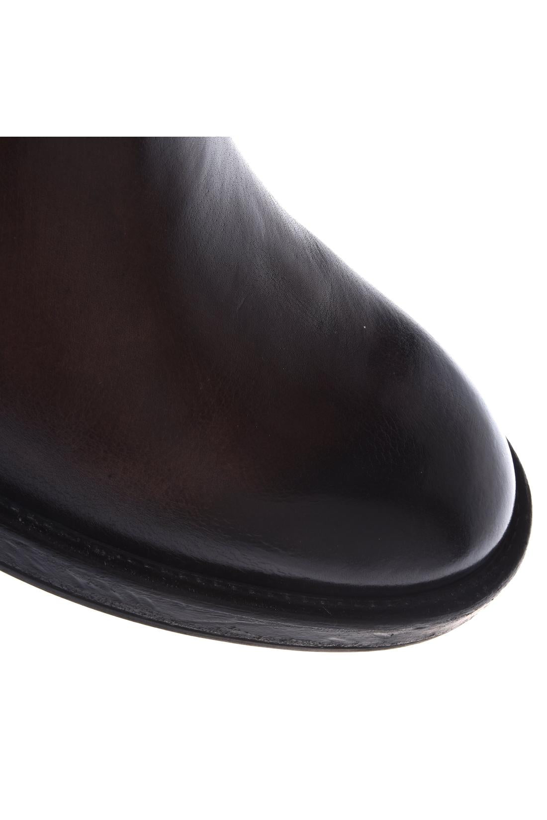 Baldinini-Dark brown aged leather ankle boots-Stiefel & Stiefeletten-Black-Deal-Outlet-by-ARCHIVIST