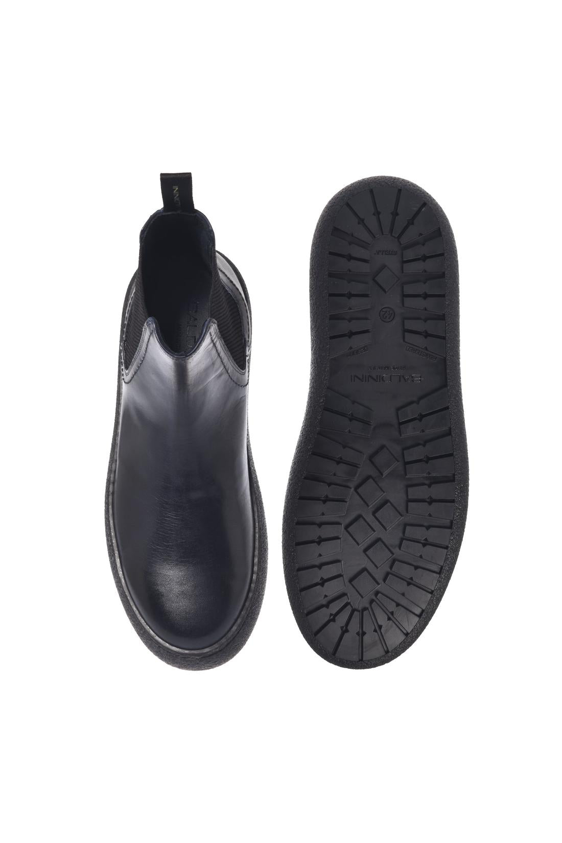 Baldinini-Ankle boot in blue washed leather-Stiefel & Stiefeletten-Black-Deal-Outlet-by-ARCHIVIST