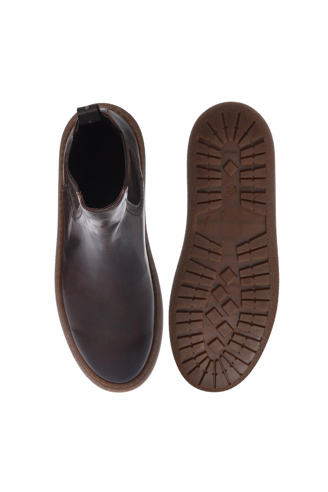 Baldinini-Dark brown aged leather ankle boots-Stiefel & Stiefeletten-Black-Deal-Outlet-by-ARCHIVIST