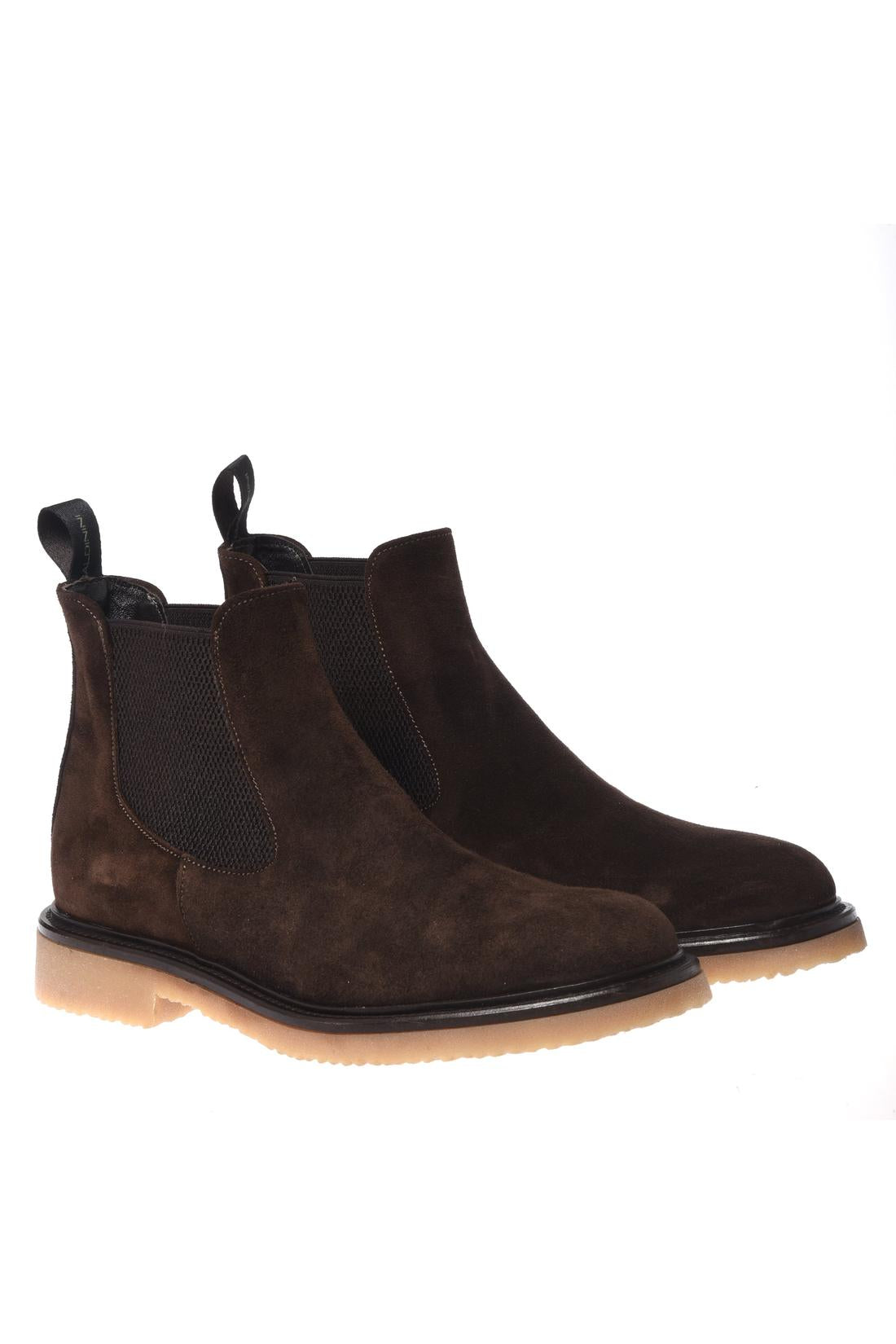 Baldinini-Dark brown suede leather ankle boots-Stiefel & Stiefeletten-Black-Deal-Outlet-by-ARCHIVIST