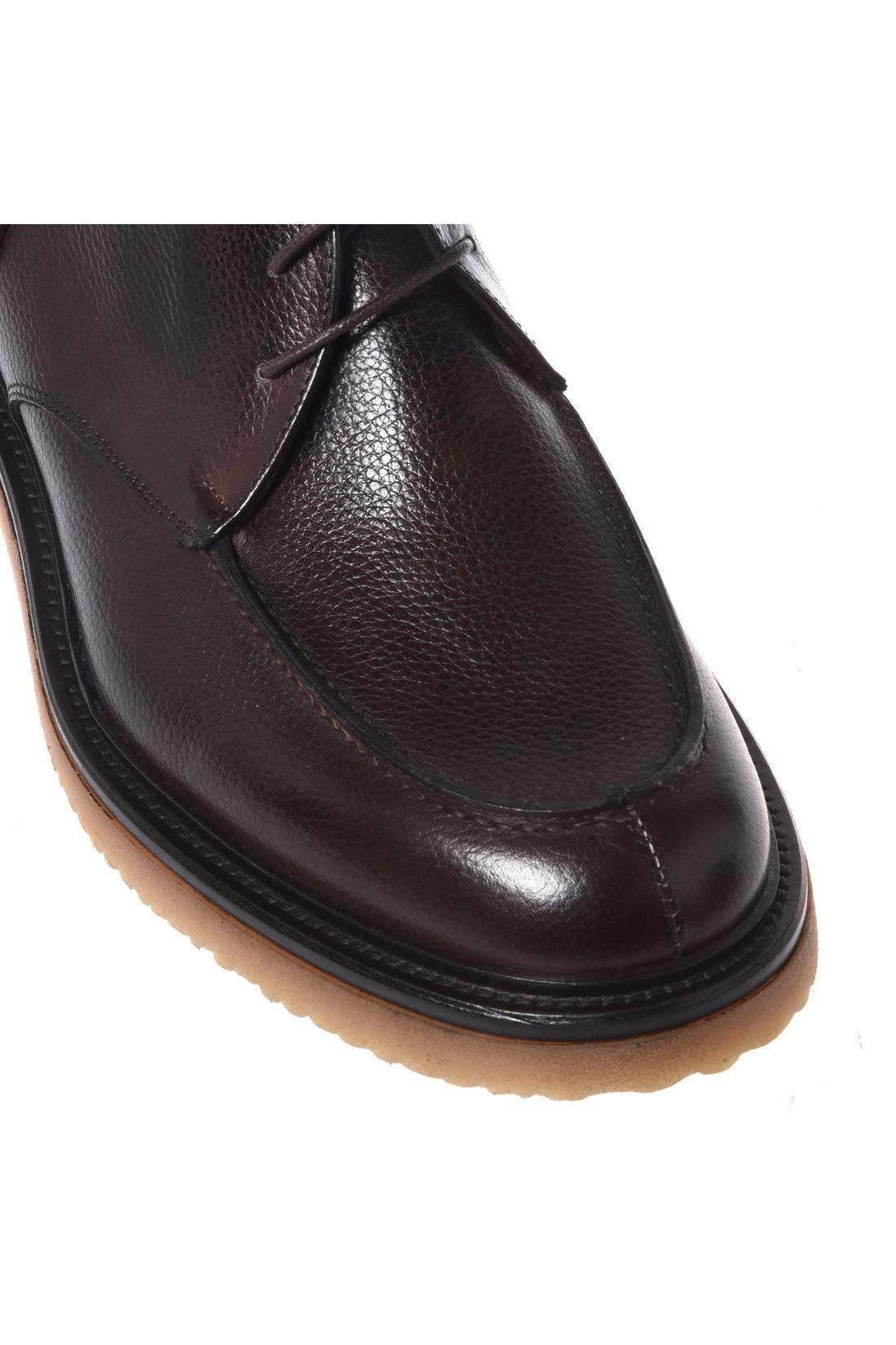 Baldinini-Dark brown tumbled leather ankle boots-Stiefel & Stiefeletten-Black-Deal-Outlet-by-ARCHIVIST