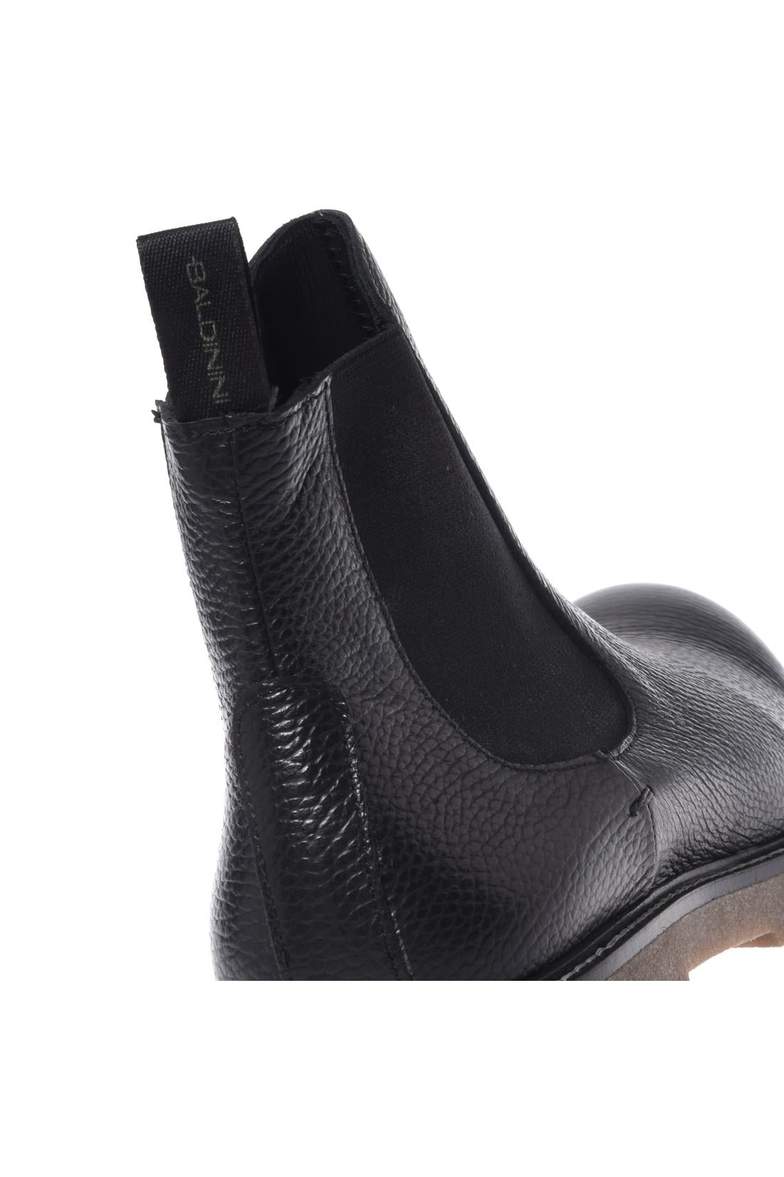 Baldinini-Black tumbled leather ankle boots-Stiefel & Stiefeletten-Black-Deal-Outlet-by-ARCHIVIST