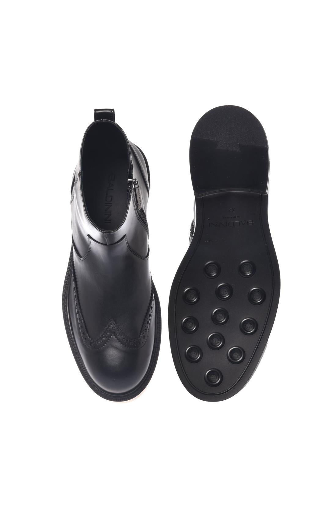 Baldinini-Black leather ankle boots-Stiefel & Stiefeletten-Black-Deal-Outlet-by-ARCHIVIST