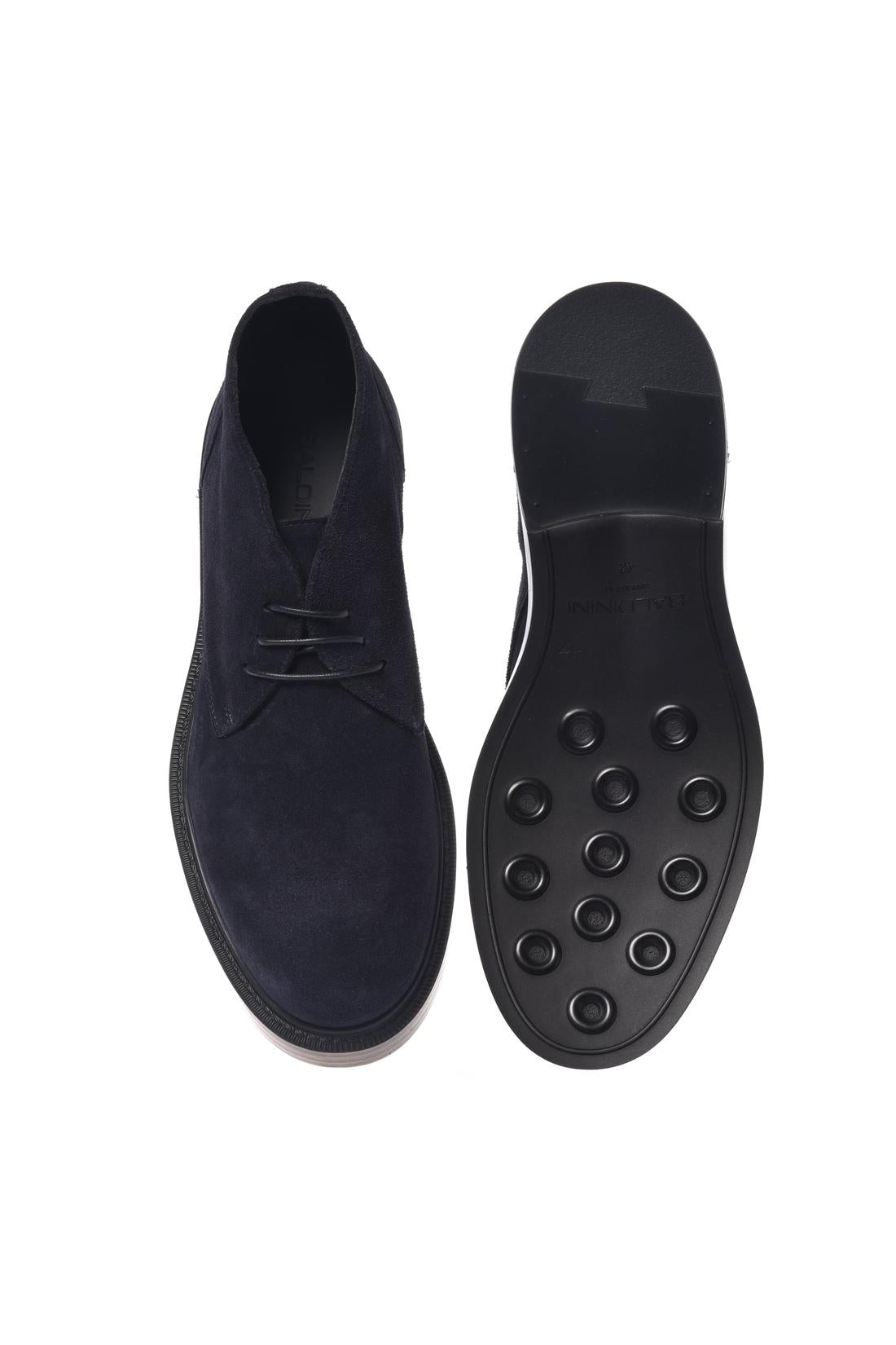 Baldinini-Blue suede lace-up-Flache Schuhe-Black-Deal-Outlet-by-ARCHIVIST