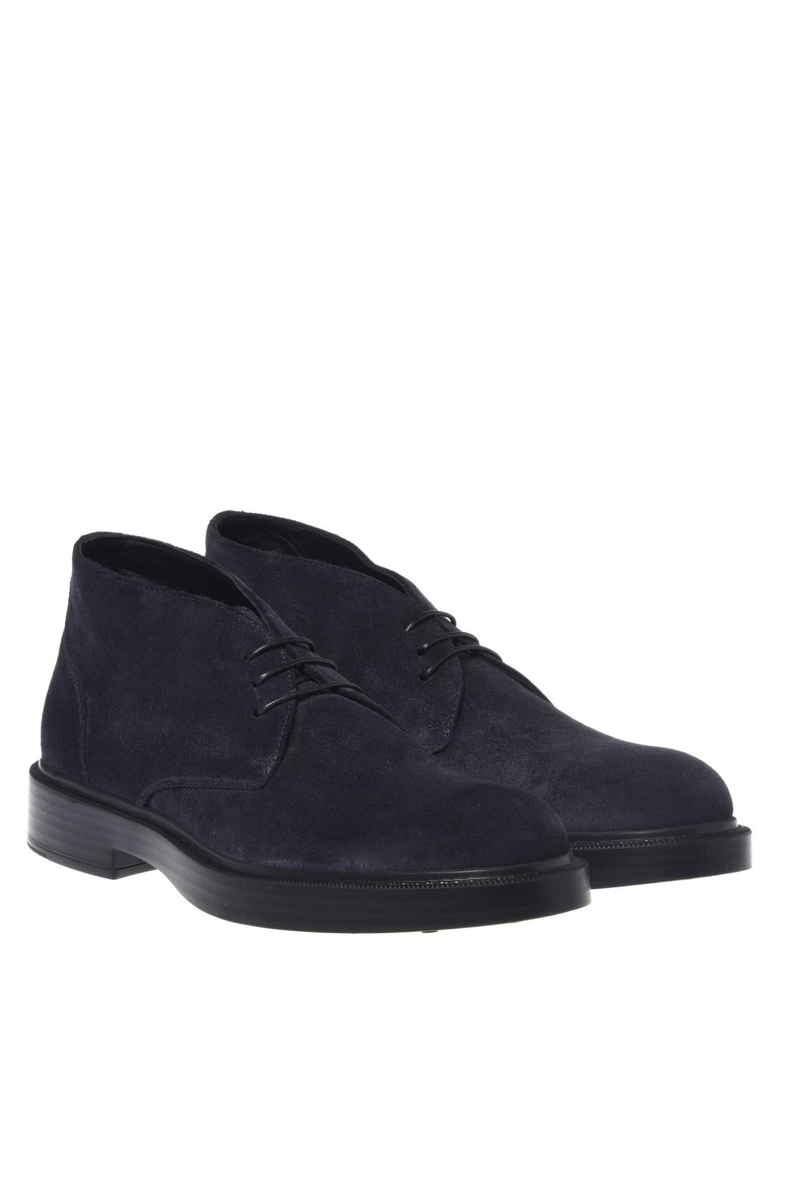 Baldinini-Blue suede lace-up-Flache Schuhe-Black-Deal-Outlet-by-ARCHIVIST