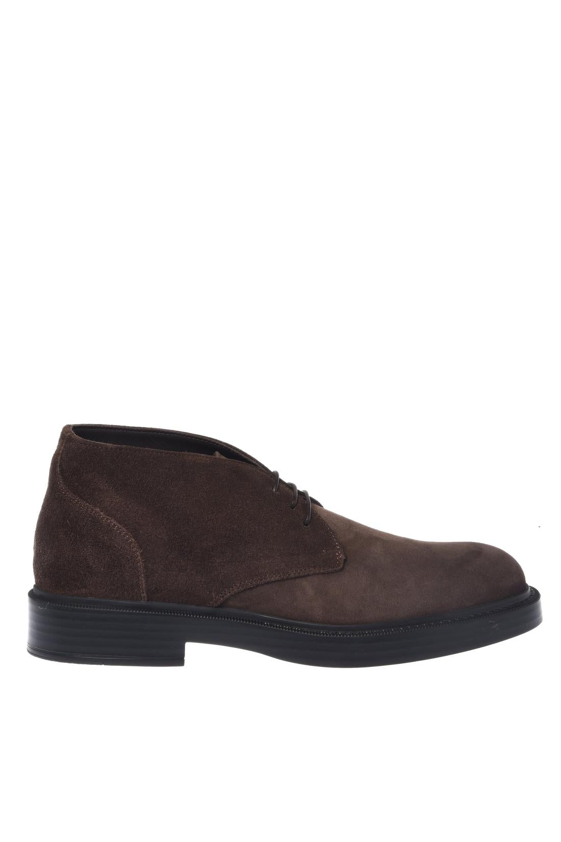 Baldinini-Dark brown suede leather lace-ups-Black-Deal-Outlet-by-ARCHIVIST