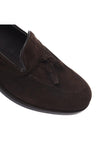 Baldinini-Dark brown suede leather slip-ons-Flache Schuhe-Black-Deal-Outlet-by-ARCHIVIST