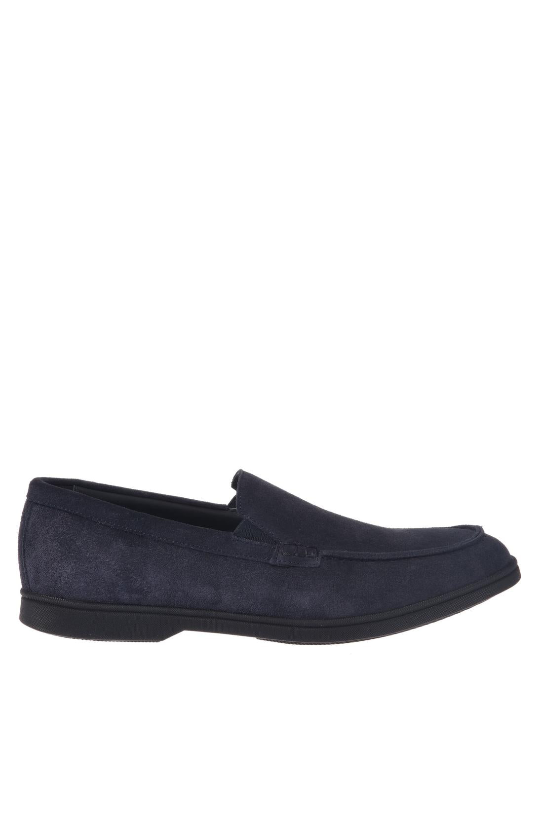 Baldinini-Blue suede leather slip-ons-Flache Schuhe-Black-Deal-Outlet-by-ARCHIVIST