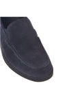 Baldinini-Blue suede leather slip-ons-Flache Schuhe-Black-Deal-Outlet-by-ARCHIVIST