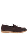 Baldinini-Dark brown suede leather slip-ons-Flache Schuhe-Black-Deal-Outlet-by-ARCHIVIST