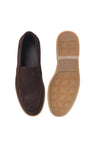 Baldinini-Dark brown suede leather slip-ons-Flache Schuhe-Black-Deal-Outlet-by-ARCHIVIST