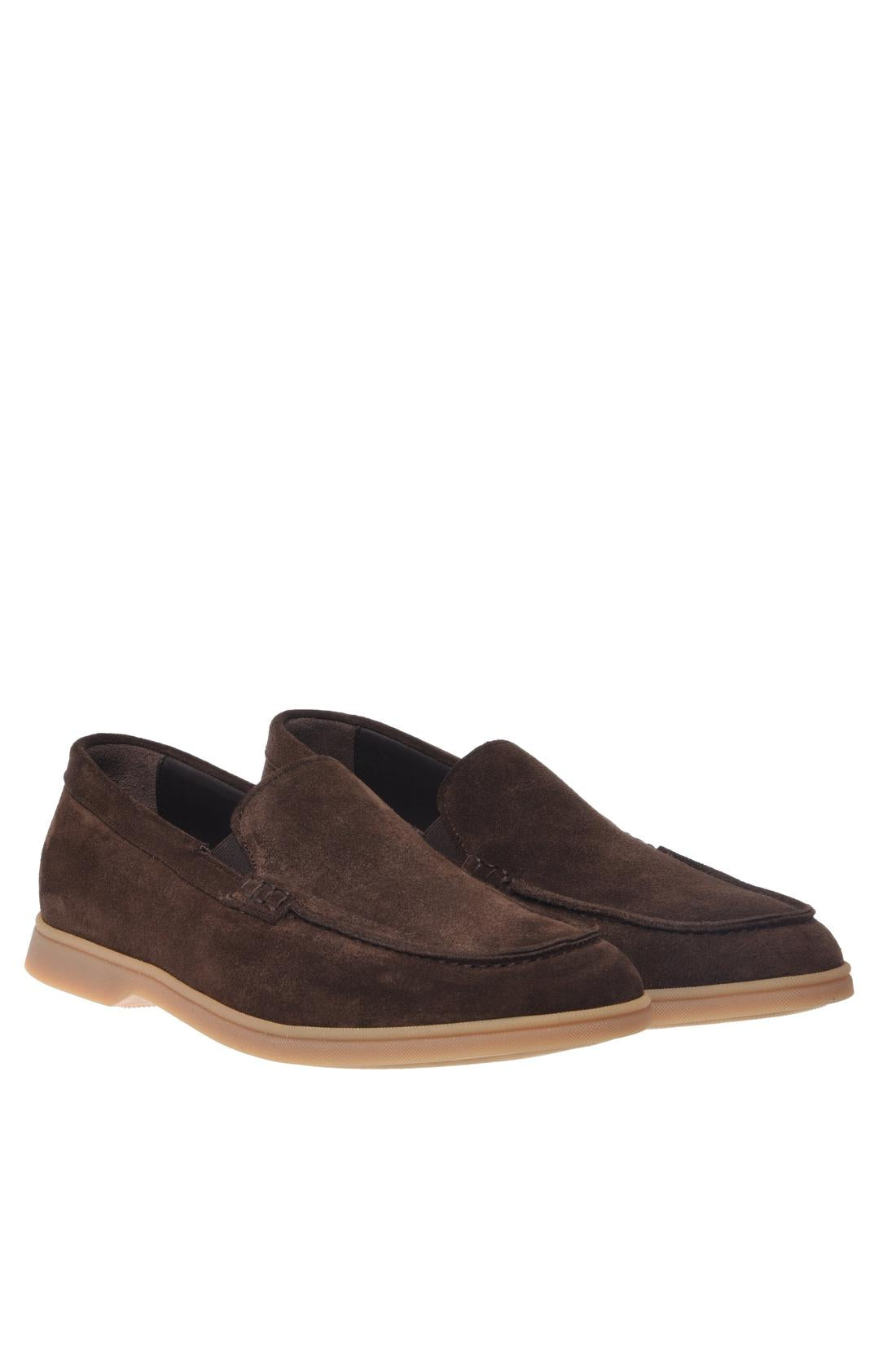 Baldinini-Dark brown suede leather slip-ons-Flache Schuhe-Black-Deal-Outlet-by-ARCHIVIST