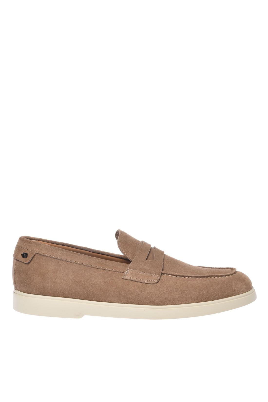 Beige suede loafer