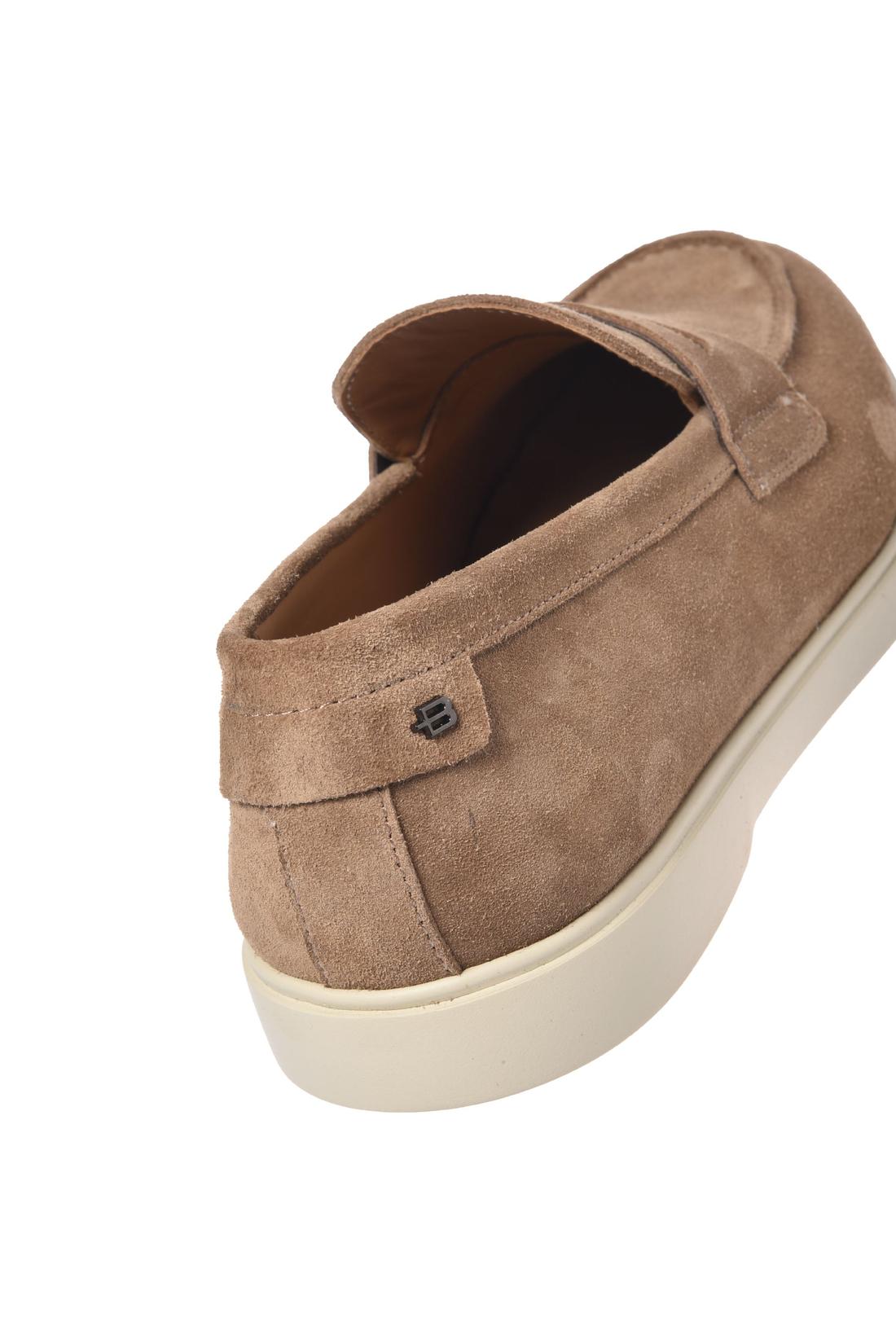 Beige suede loafer