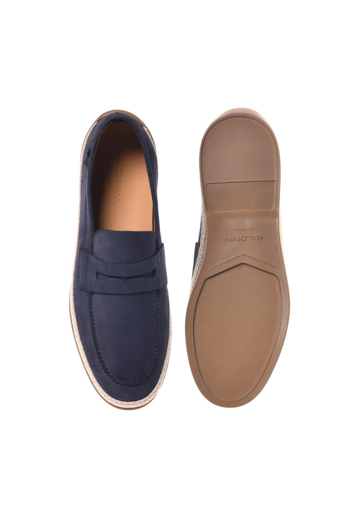 Blue nubuck loafer