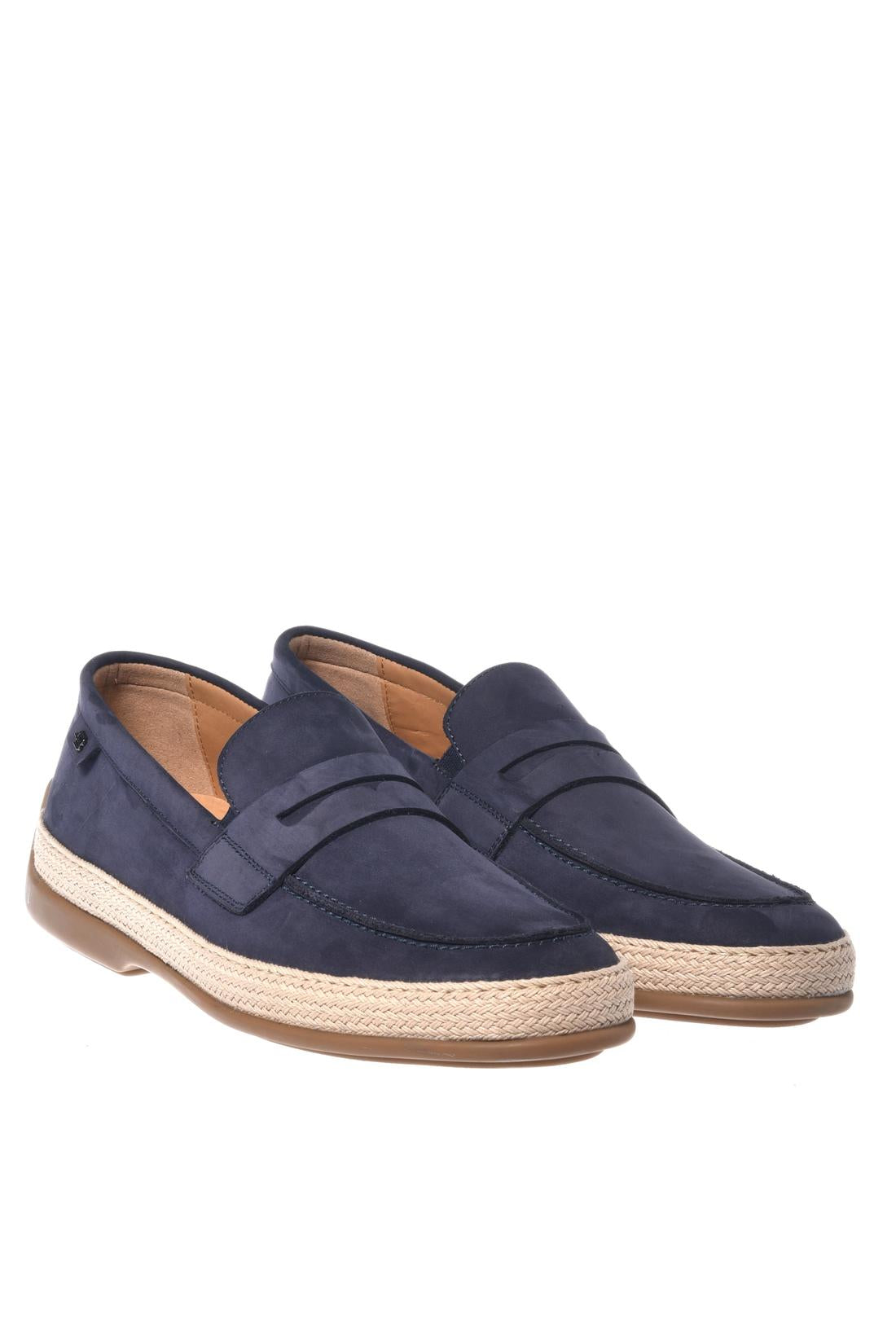 Blue nubuck loafer
