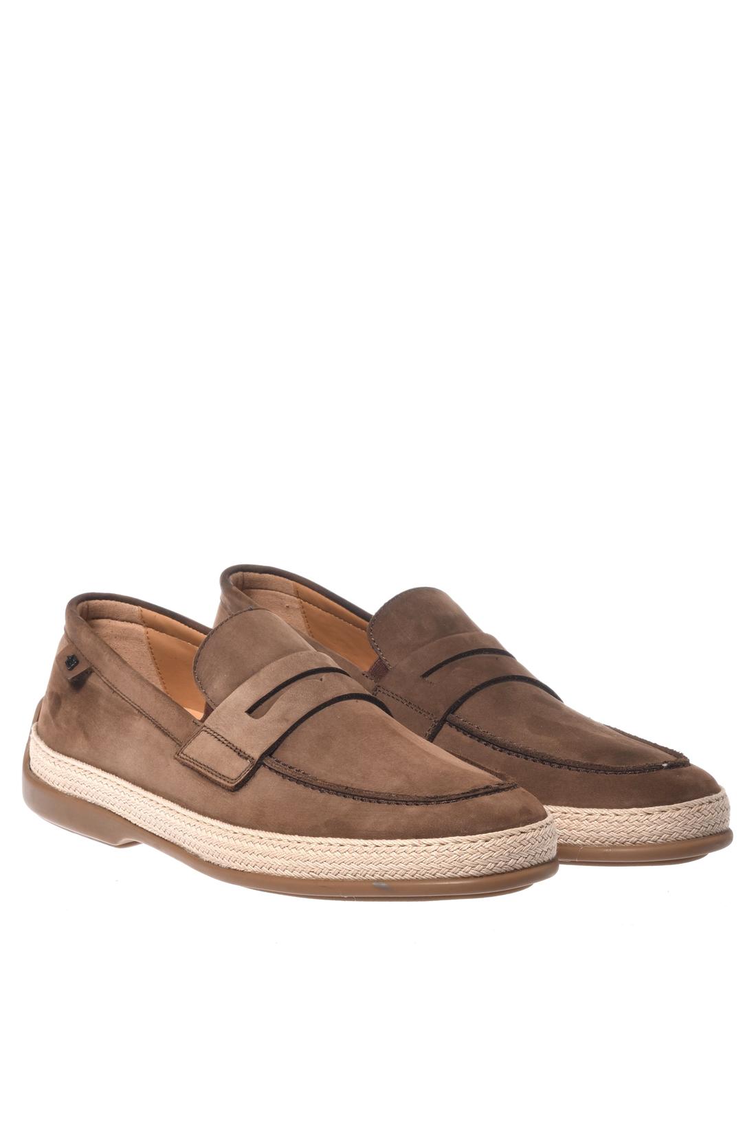 Tan nubuck loafer