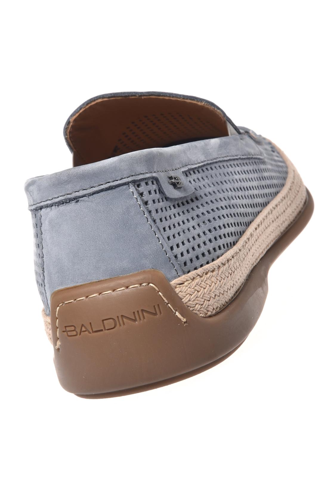 Azure perforated nubuck loafer