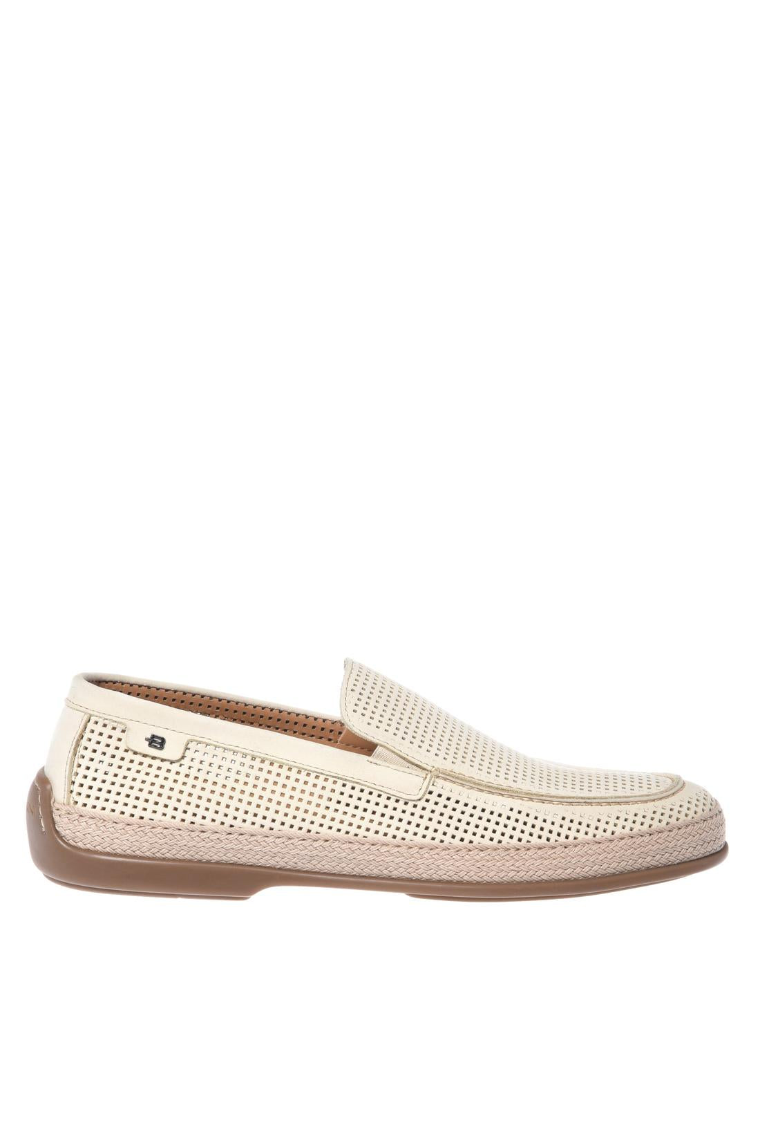 Off-white perforated nubuck loafer