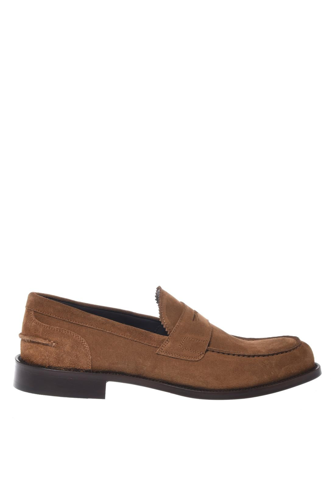 Tan suede loafer