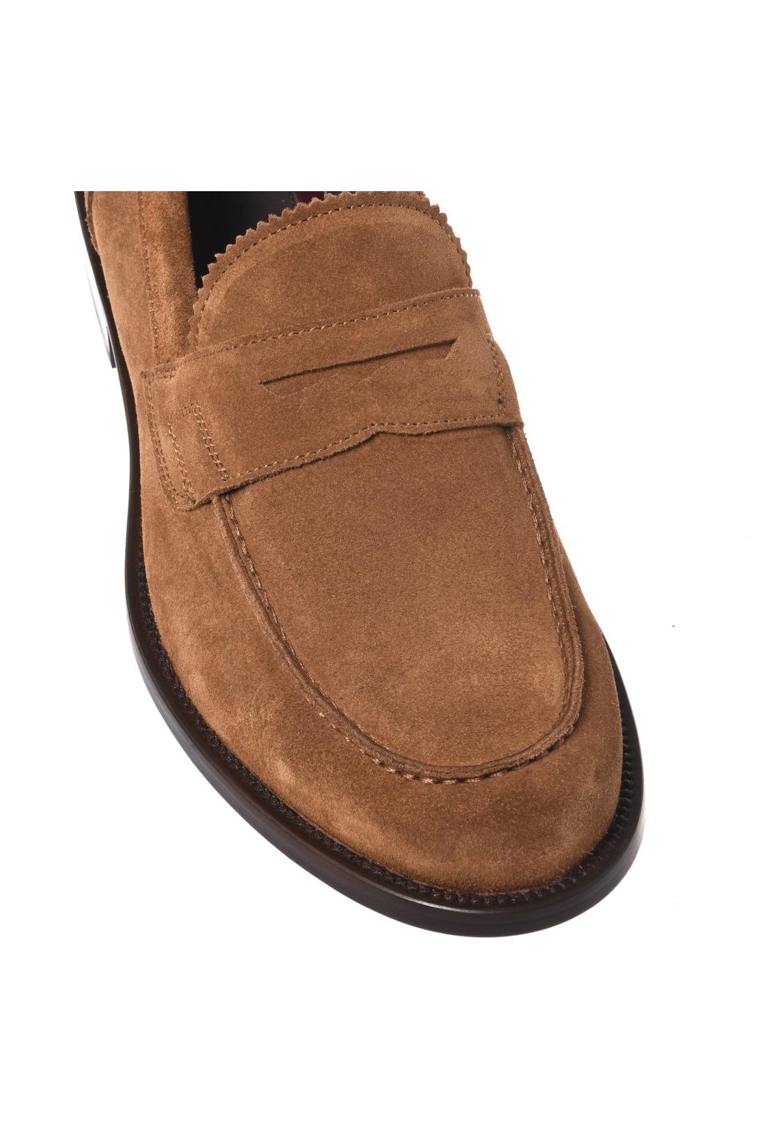 Tan suede loafer