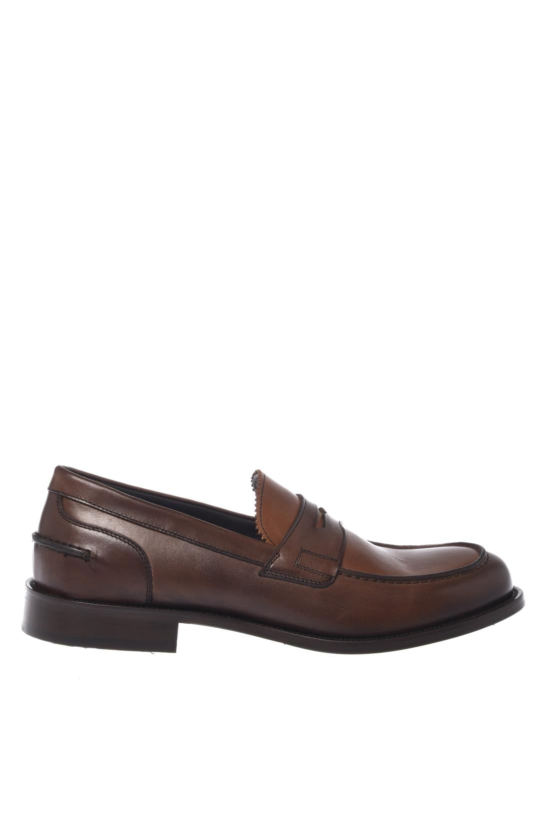 Tan leather loafer