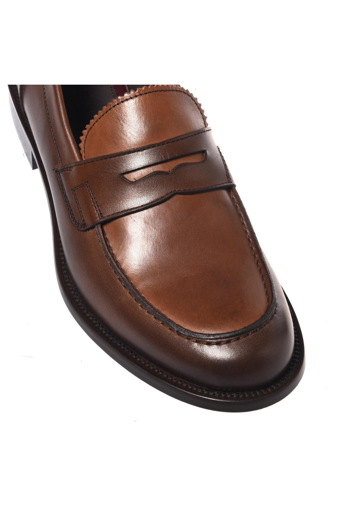 Tan leather loafer