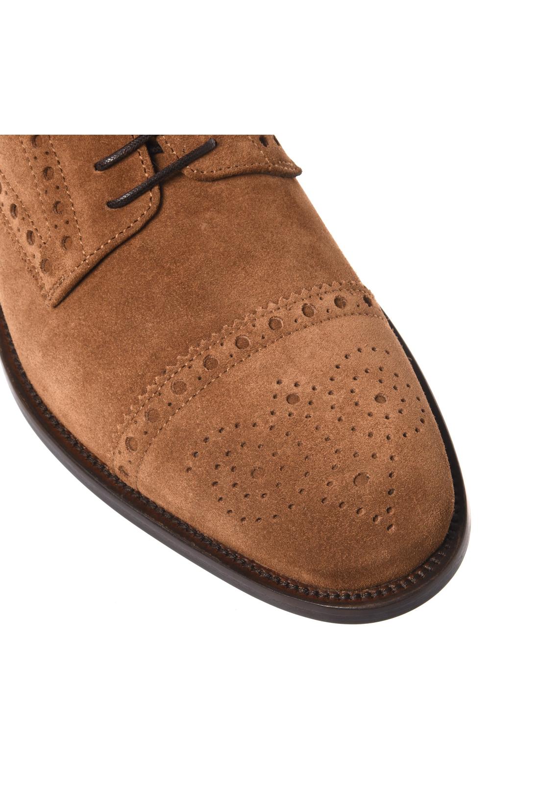 Tan suede lace-up shoes