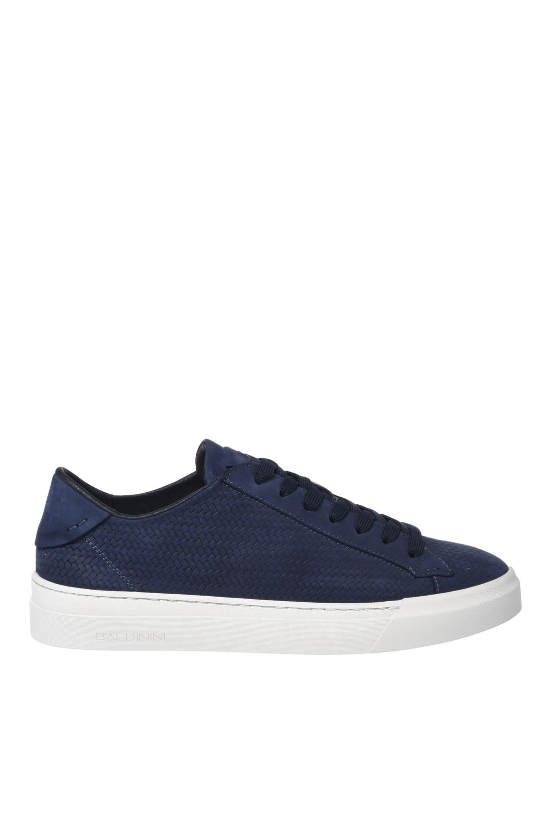 Blue braided nubuck sneaker