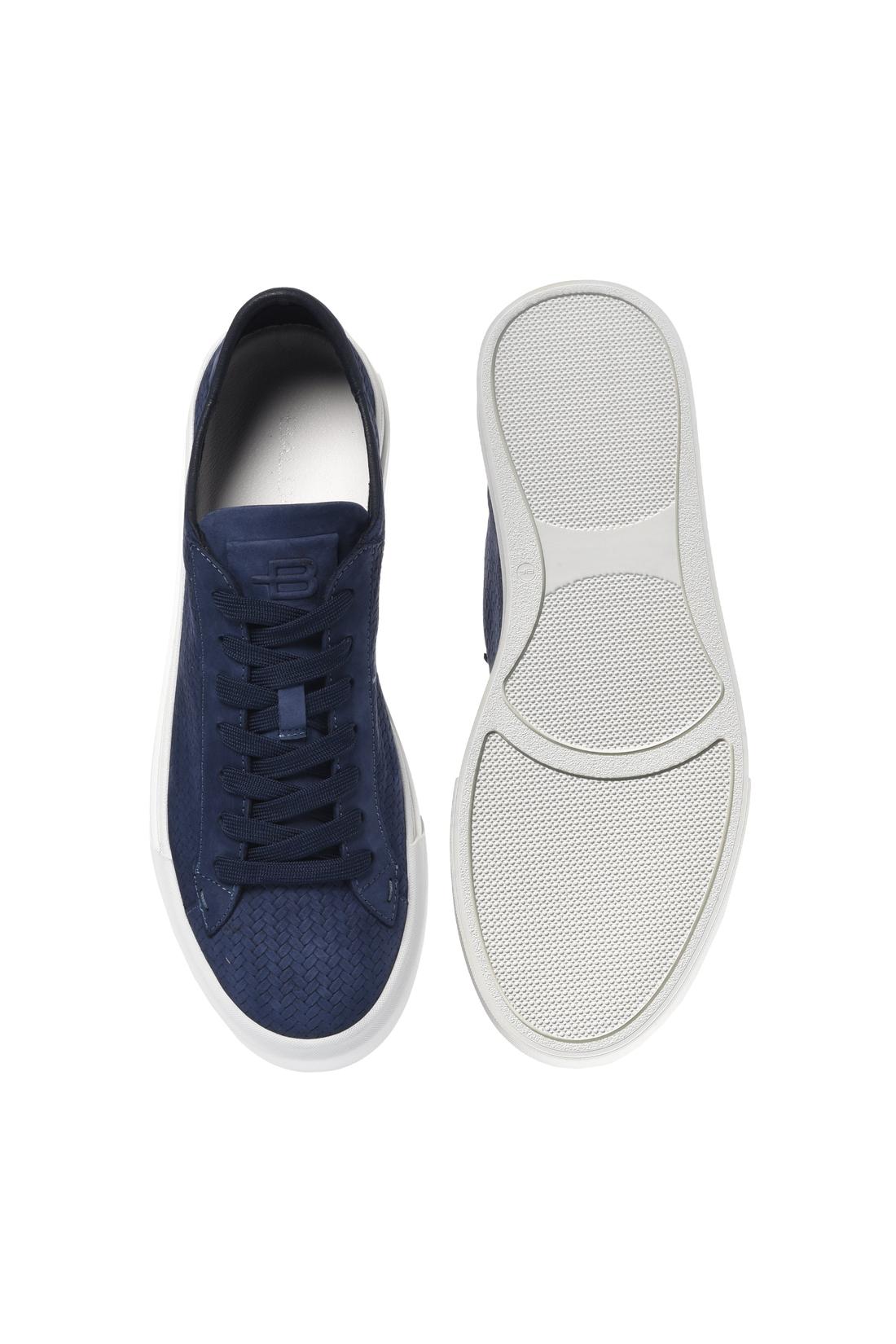 Blue braided nubuck sneaker