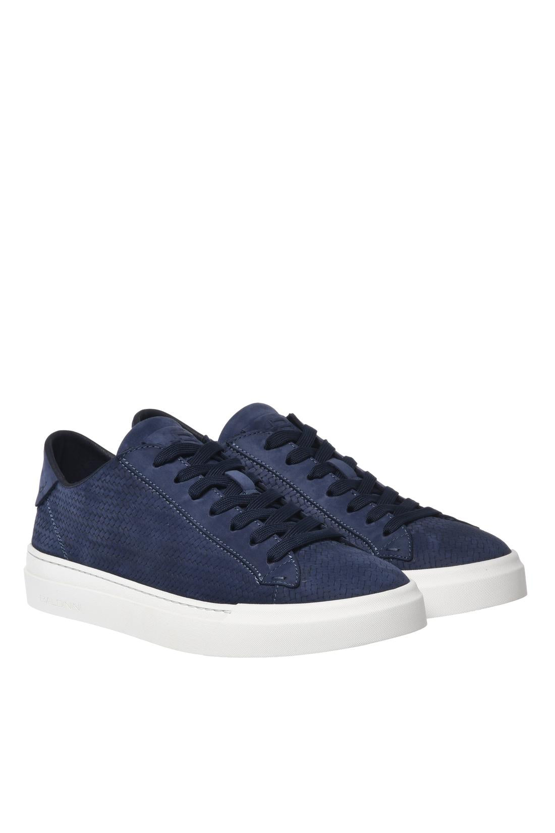 Blue braided nubuck sneaker