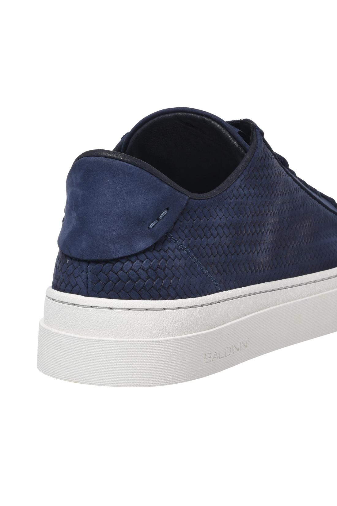 Blue braided nubuck sneaker