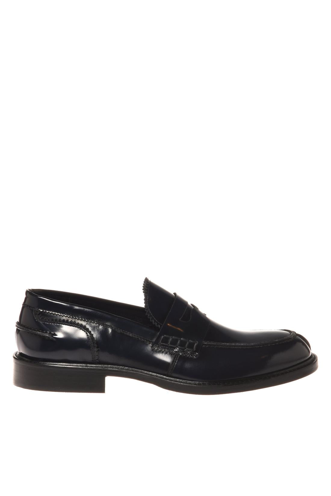 Blue brushed leather loafers-Baldinini-OUTLET-39-BLU-ARCHIVIST-ARCHIVE-SALE